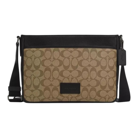 TÚI COACH LEATHER PANELED CANVAS