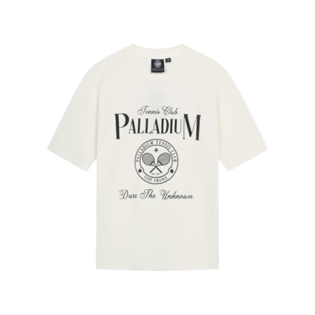 ÁO THỜI TRANG PALLADIUM MEN'S TENNIS CLUB LOGO LOOSE FIT COTTON T-SHIRT - KEM “ 1011301-262 “