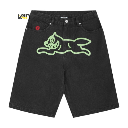 QUẦN NGẮN THỜI TRANG ICE CREAM BBC DOG DENIM - XANH LÁ