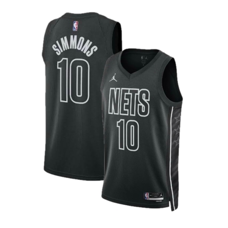 ÁO BÓNG RỔ NIKE X JORDAN NBA BROOKLYN NETS NAMESET SIMMONS #10 - ĐEN “DO9518-013”