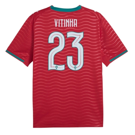ÁO BÓNG ĐÁ PUMA ĐTQG BỒ ĐÀO NHA 2026 SÂN NHÀ FAN VERSION NAMESET VITINHA #23 - ĐỎ “788141-73”