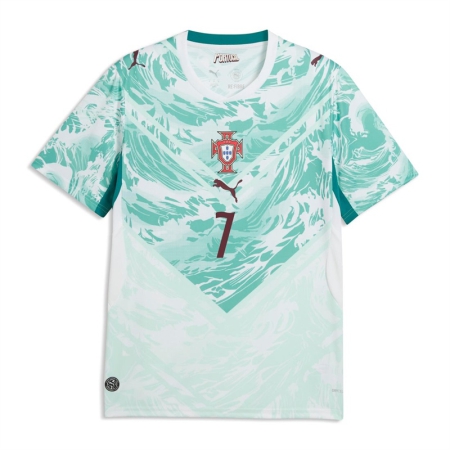 ÁO BÓNG ĐÁ PUMA ĐTQG BỒ ĐÀO NHA 2026 SÂN KHÁCH FAN VERSION NAMESET RONALDO #7 - XANH “788146-77”
