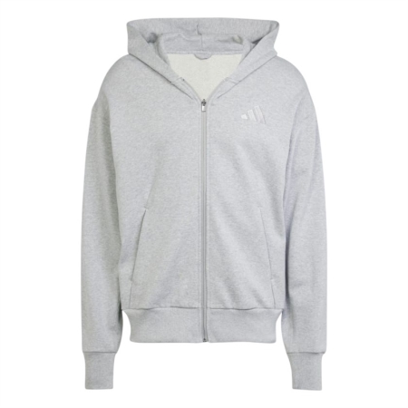 ÁO KHOÁC NAM ADIDAS HOODIE KHÓA KÉO VẢI THUN DA CÁ ALL SZN - XÁM “JI6362”