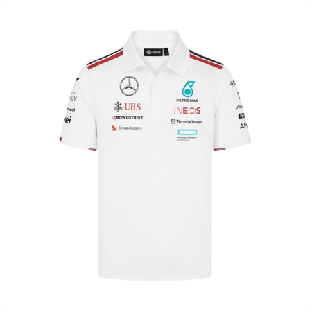 ÁO ĐẤU TOMMY POLO MERCEDES AMG F1 2024 - MÀU TRẮNG “701227948-001”