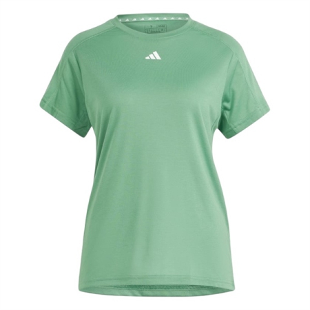 ÁO THUN THỂ THAO NỮ ADIDAS MINIMAL BRANDING TRAIN ESSENTIALS AEROREADY -XANH LÁ “IS3958”