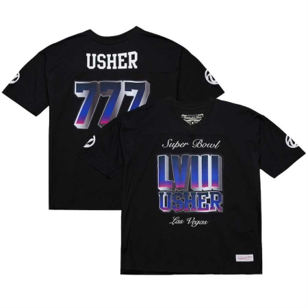 ÁO BẦU DỤC MITCHELL & NESS X USHER NFL 777 LEGACY - ĐEN “JY9881-TTTBLCK”