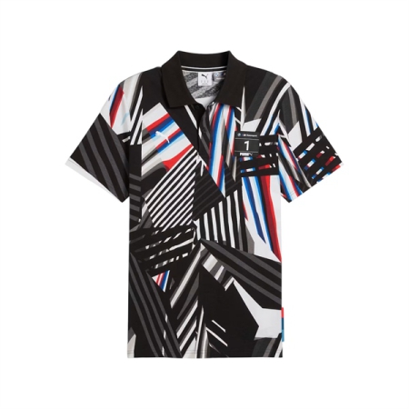 ÁO POLO THỜI TRANG NAM PUMA BMW M MOTORSPORT ALL - OVER PRINT - ĐEN “631512 01”