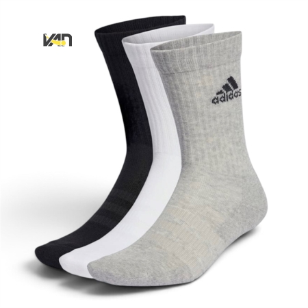 BỘ 3 ĐÔI TẤT / VỚ ADIDAS CỔ CAO CÓ ĐỆM "IA3951"