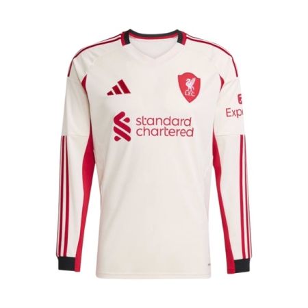 ÁO BÓNG ĐÁ ADIDAS LIVERPOOL SÂN KHÁCH 25/26 TAY DÀI - FAN VERSION - KEM “JV6448”