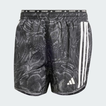 QUẦN SHORT CHẠY BỘ ADIDAS PHỦ HỌA TIẾT OWN THE RUN EXCITE AEROREADY - MÀU ĐEN “IS9582”