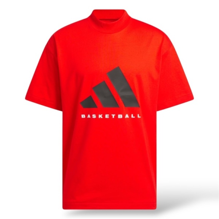 ÁO THUN THỜI TRANG ADIDAS BASKETBALL -ĐỎ “JE3763”