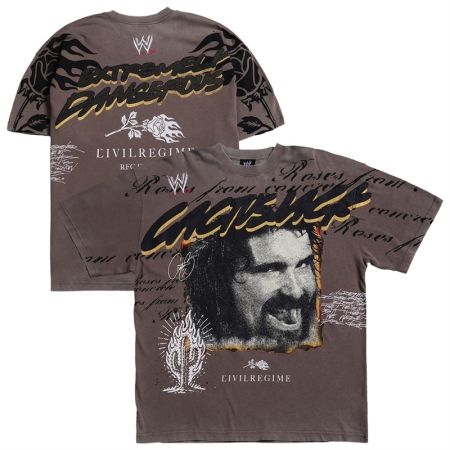 ÁO THỜI TRANG WWE CIVIL REGIME MICK FOLEY CACTUS JACK - NÂU