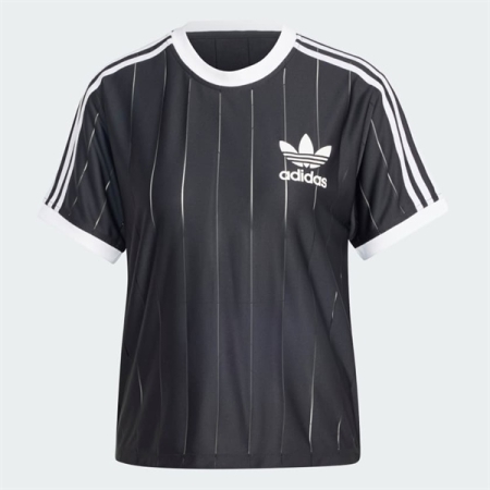 ÁO THUN THỜI TRANG NỮ ADIDAS KẺ SỌC NHỎ 3 SỌC ADICOLOR - ĐEN “IX5505”