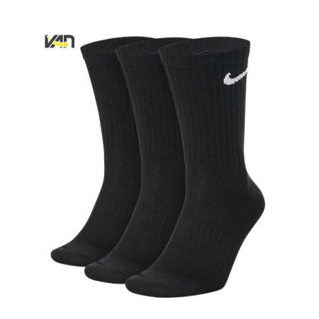 TẤT/VỚ THỂ THAO NIKE EVERYDAY LIGHTWEIGHT 3 ĐÔI - ĐEN “SX7676-010”