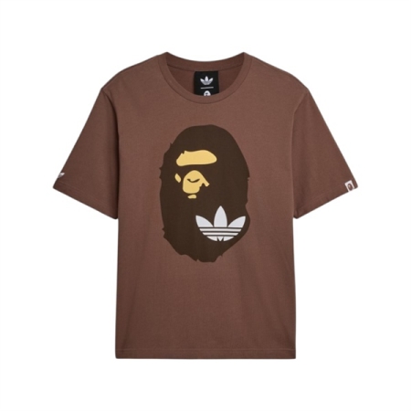 ÁO THUN THỜI TRANG ADIDAS SSL BAPE - NÂU “KF4915”