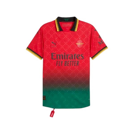 ÁO BÓNG ĐÁ PUMA AC MILAN X OFF WHITE PLAYER VERSION “783000-02”