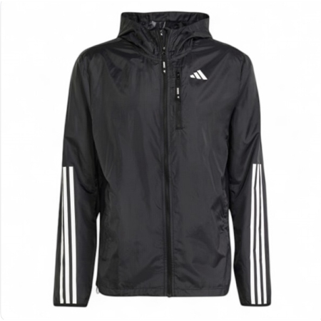 ÁO KHOÁC THỂ THAO ADIDAS OWN THE RUN 3 SỌC - ĐEN "IK4986"