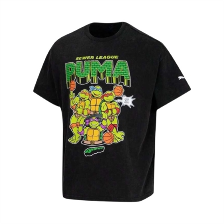 ÁO THUN THỜI TRANG PUMA X TMNT BASKETBALL - ĐEN “633559-01”
