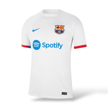 ÁO BÓNG ĐÁ NIKE BARCELONA SÂN KHÁCH 23/24 - FAN VERSION - TRẮNG “DX2686-101”