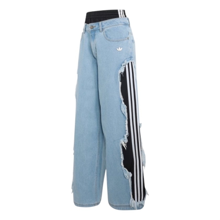 QUẦN DÀI NỮ ADIDAS DENIM ADILENIUM 5.0 DECONSTRUCTED - XANH “KY5192”