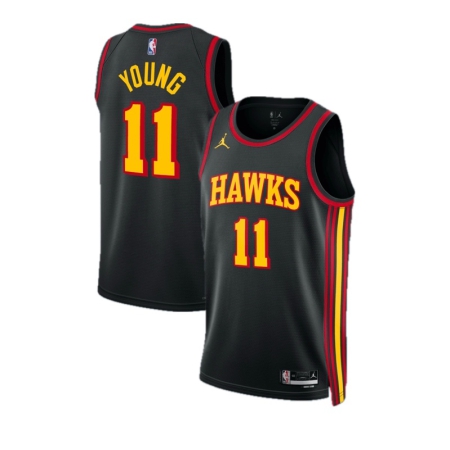 ÁO BÓNG RỔ NIKE ATLANTA HAWKS NAMESET YOUNG #11 - ĐEN “DO9517-010”