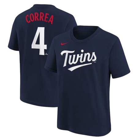 ÁO BẦU DỤC NIKE MINNESOTA TWINS NAMESET CORREA #4 - XANH “N199-44B-TI9-2G5”