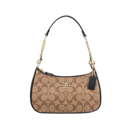 TÚI THỜI TRANG NỮ COACH TERI SHOULDER BAG IN SIGNATURE CANVAS - NÂU “D2581-CA548”