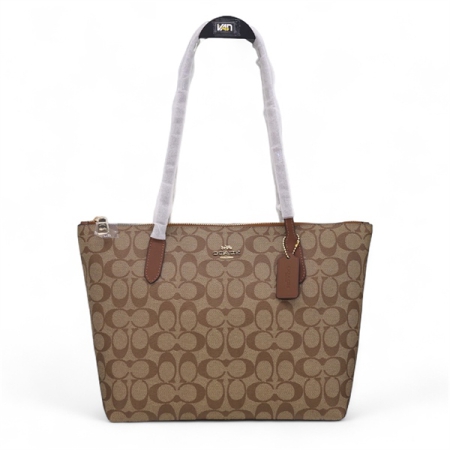 TÚI TOTE COACH BOLSO OG CREMALLERA KHAKI SADDLE - NÂU - “ J2580-4455 “