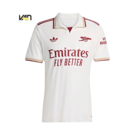 ÁO BÓNG ĐÁ ADIDAS CLB ARSENAL SÂN KHÁCH THỨ BA 25/26 FAN VERSION- KEM “JI9556”