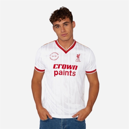 ÁO BÓNG ĐÁ NAM LFC RETRO SÂN KHÁCH 1986 -TRẮNG