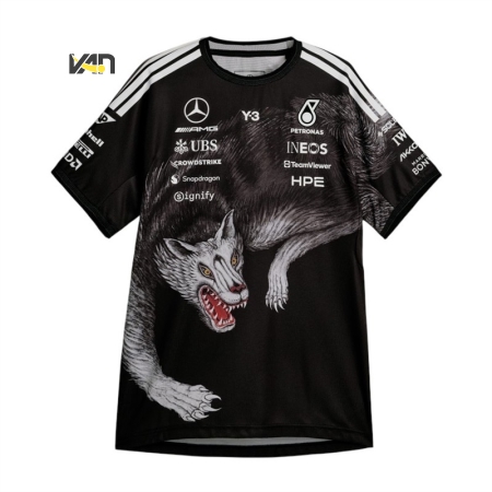 ÁO ĐẤU CÔNG THỨC 1 ADIDAS Y-3 MERCEDES AMG PETRONAS FORMULA ONE TEAM DRIVER - ĐEN “KQ9844”