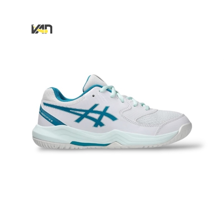 GIÀY TENNIS/PICKLEBALL NỮ ASICS GEL-DEDICATE 8 “WHITE TEAL BLUE”-“1044A077-103”