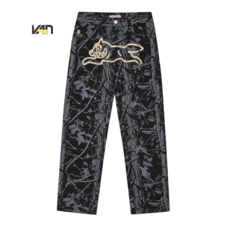 QUẦN DÀI THỜI TRANG ICE CREAM BBC TREE CAMO DENIM TRUCKER