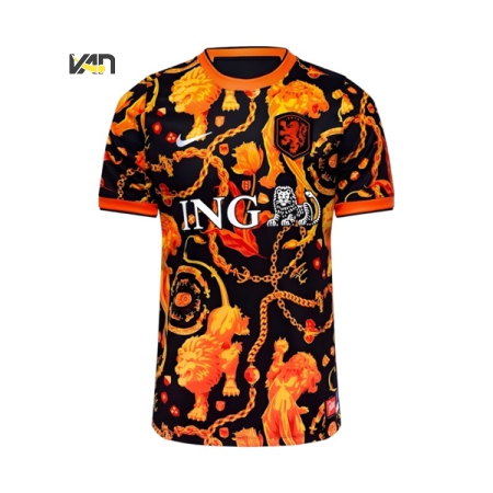 ÁO BÓNG ĐÁ NIKE ĐTQG HÀ LAN KHỞI ĐỘNG 2026 FAN VERSION - CAM “IH1678-010