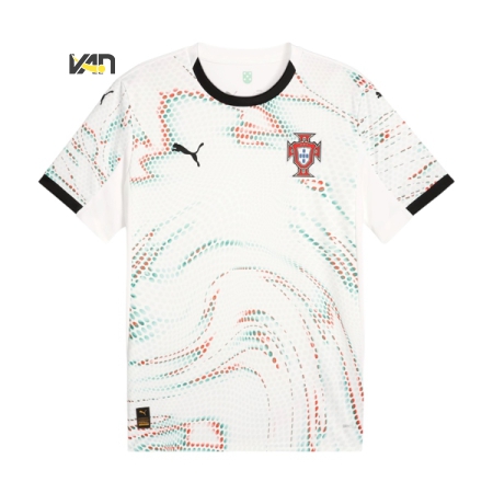 ÁO BÓNG ĐÁ PUMA ĐTQG BỒ ĐÀO NHA 2025 SÂN KHÁCH FAN - TRẮNG “779209-04”